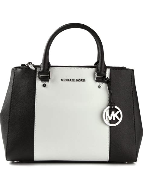 michael kors black and white handbag|michael kors handbags small black.